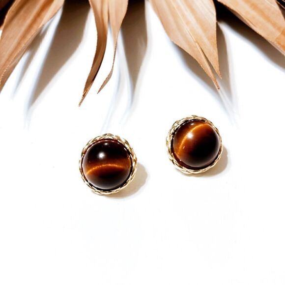 Italian vintage stud earrings #1135 - Picture 1 of 4